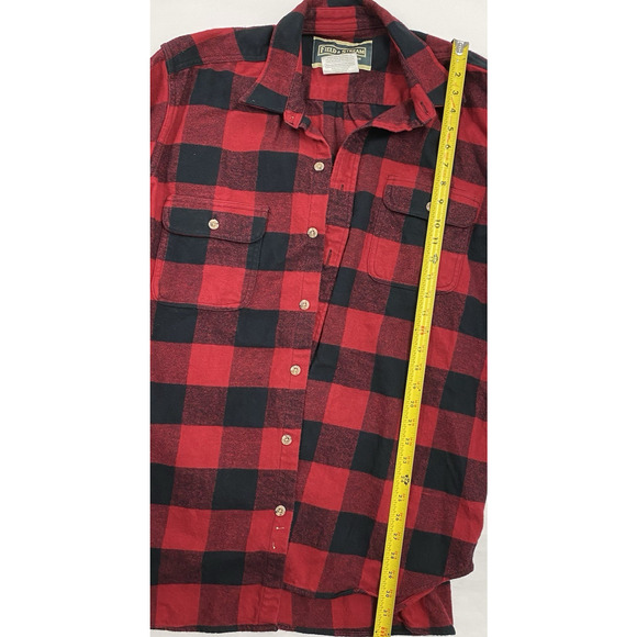 Field and Stream Shirt Men's XL Tall Heavy Flannel Red Black Plaid Button Up - Picture 8 of 10